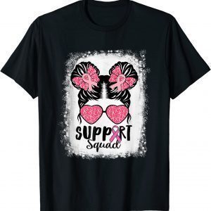 Bleached Pink Out Football Mom Messy Bun Pink Breast Cancer 2022 Shirt