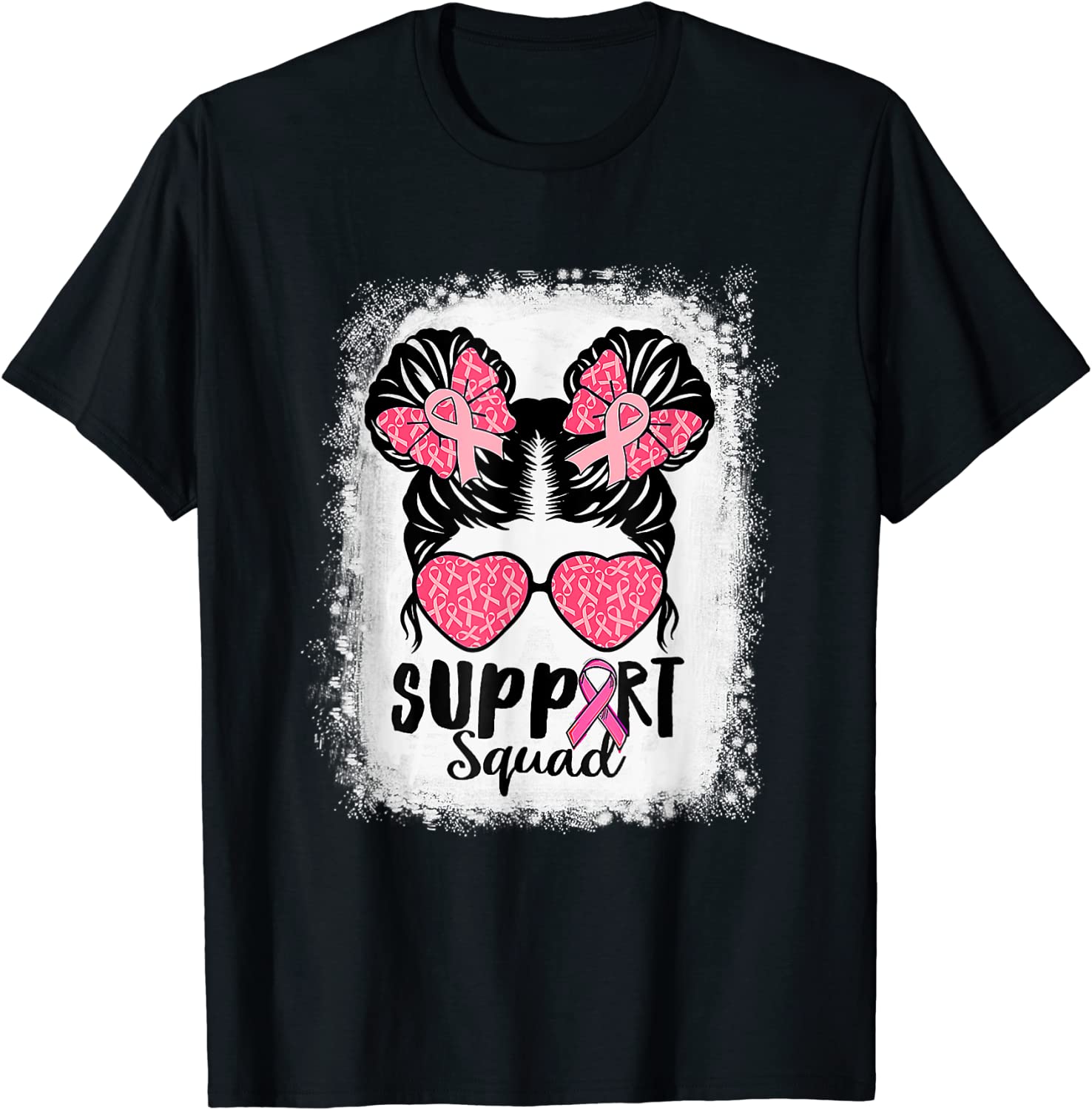 Bleached Pink Out Football Mom Messy Bun Pink Breast Cancer 2022 Shirt