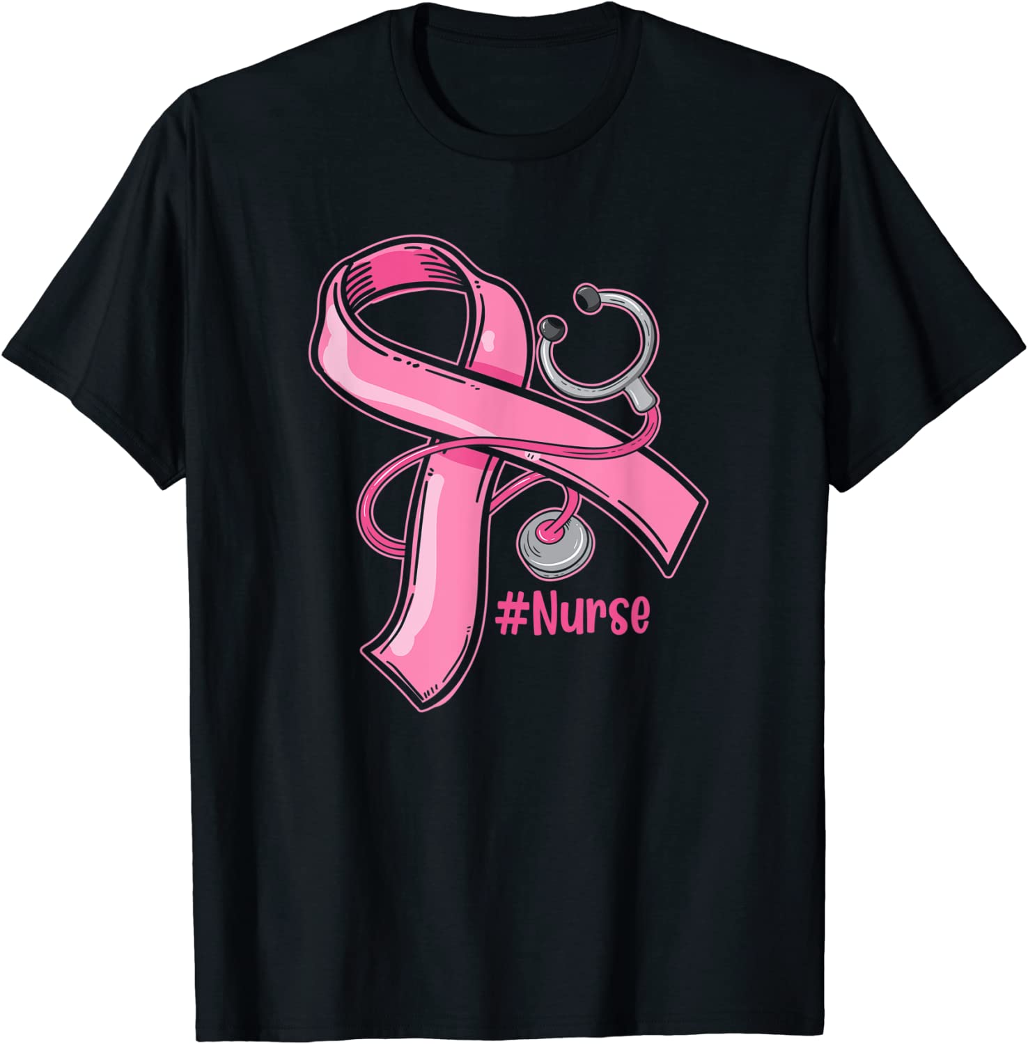 Breast Cancer Awareness Nurse Stethoscope Pink Ribbon 2022 Shirt