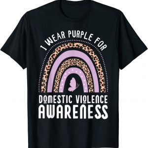 Butterfly I Wear Purple For Domestic Violence Awareness 2022 Shirt