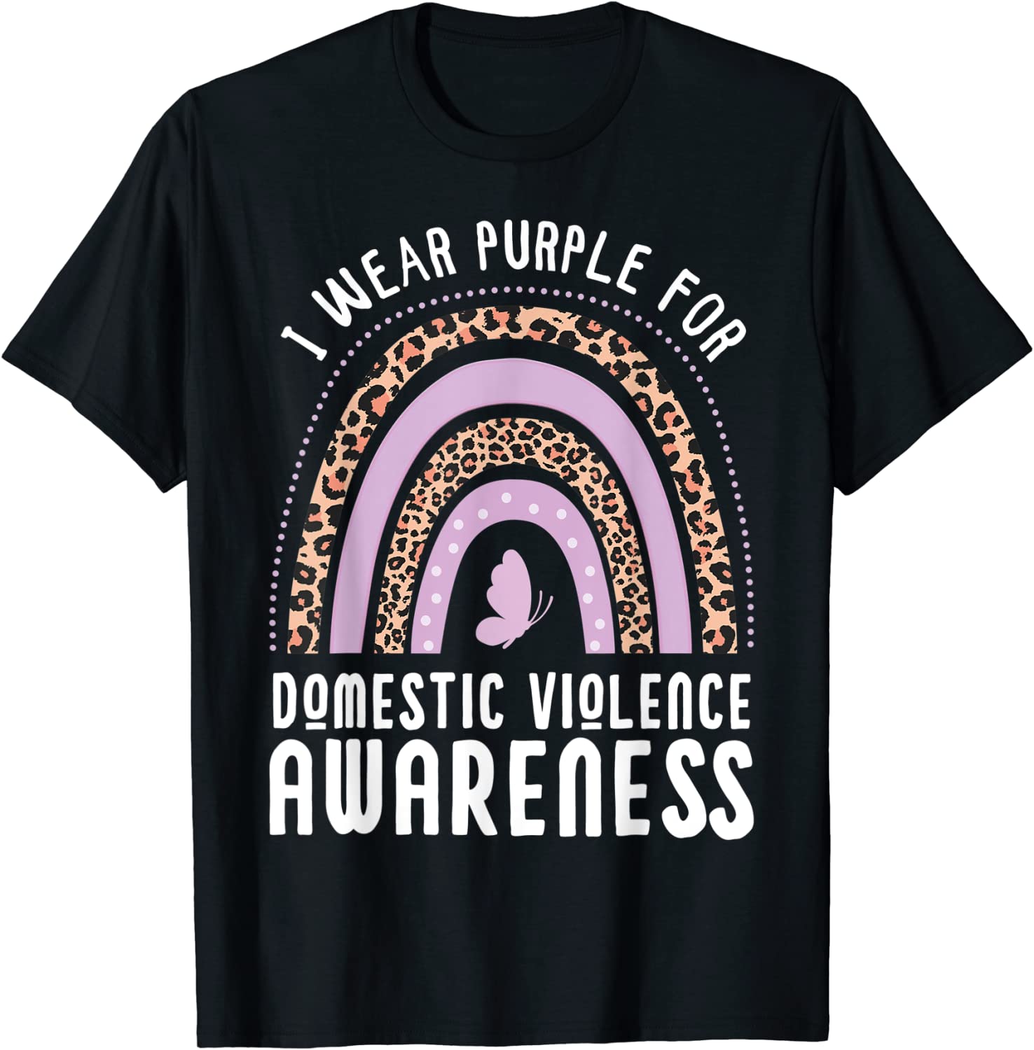 Butterfly I Wear Purple For Domestic Violence Awareness 2022 Shirt