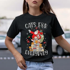 Cats For Everybody Ugly Christmas Cat 2022 Shirt
