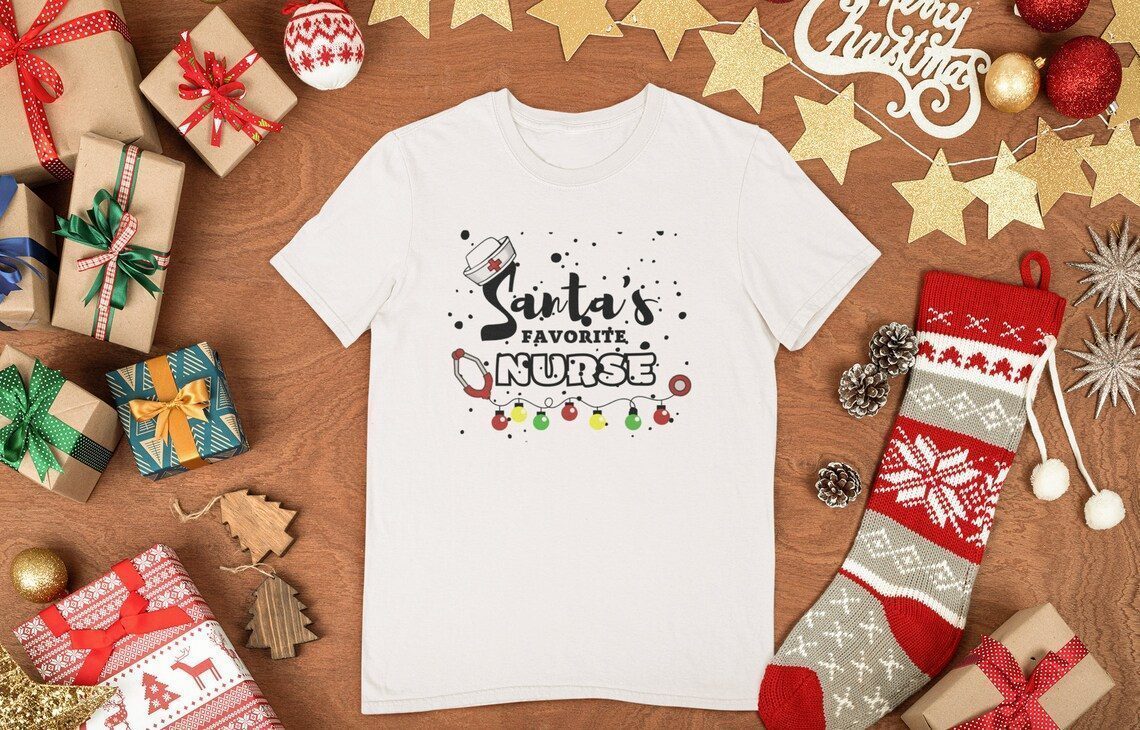 Christmas Santa's Favorite Nurse 2022 Shirt