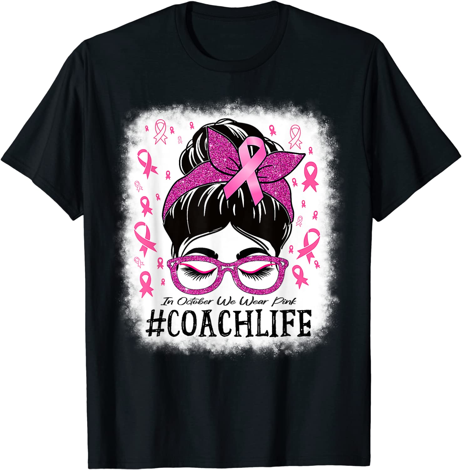 Coach In October We Wear Pink Women Breast Cancer Awareness Classic Shirt