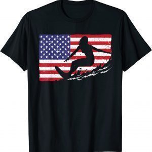 Cool Surfing 4th Of July American Flag Surfer 2022 Shirt