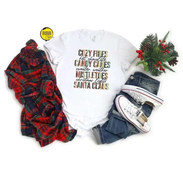 Cozy Fires Candy Canes Mistletoes Santa Claus 2022 Shirt