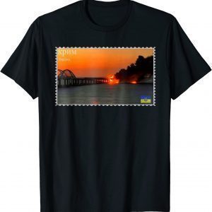 Crimea's Kerch Bridge Stamp Crimea Bridge Peninsula Ukraine Classic Shirt