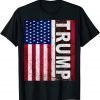 Donald Trump 2024 President American Flag Campaign Tee Shirt