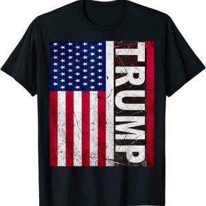 Donald Trump 2024 President American Flag Campaign Tee Shirt