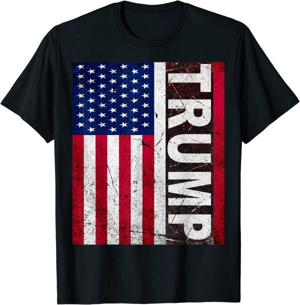 Donald Trump 2024 President American Flag Campaign Tee Shirt