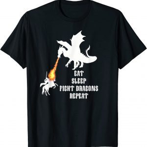 Eat, Sleep, Fight-Dragons, Repeat, By Yoraytees 2022 Shirt
