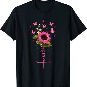 Faith Cross Breast Cancer Awareness Christian 2022 Shirt