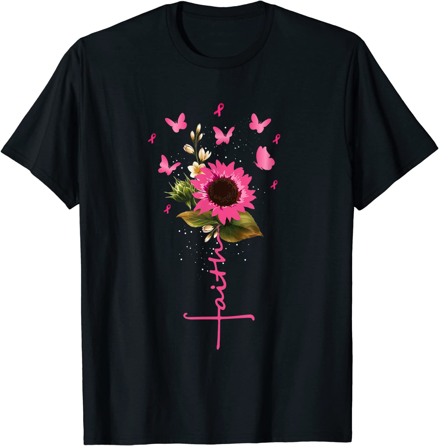 Faith Cross Breast Cancer Awareness Christian 2022 Shirt