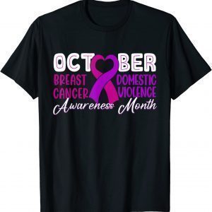 Family Breast Cancer and Domestic Violence Awareness Month 2022 Shirt