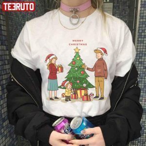 Family Tree Merry Christmas Seasons Greetings A Couple With Their Kid Classic Shirt