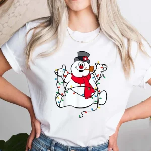 Frosty The Snowman Christmas Lights Portrait 2022 Shirt