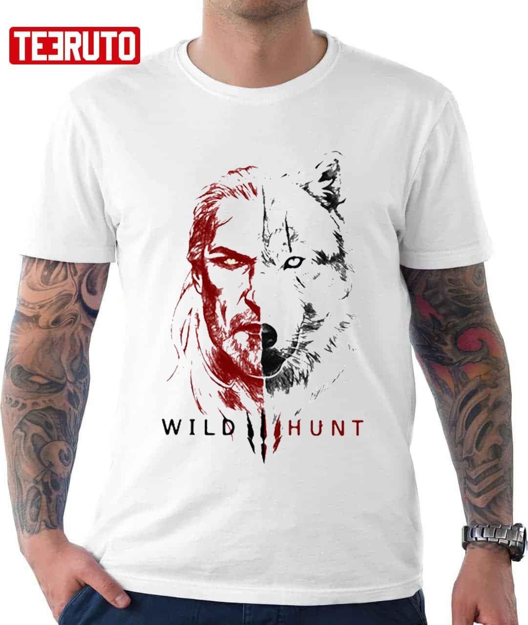 Geralt The Witcher Wild Hunt Henry Cavill Minimalist Tee shirt