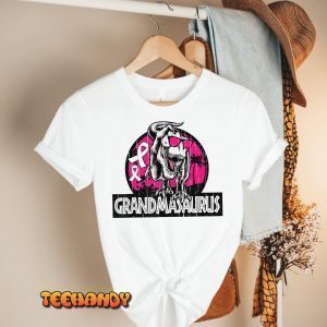 Grandma-Saurus Breast Cancer Awareness Cool T-Rex Warrior Classic Shirt