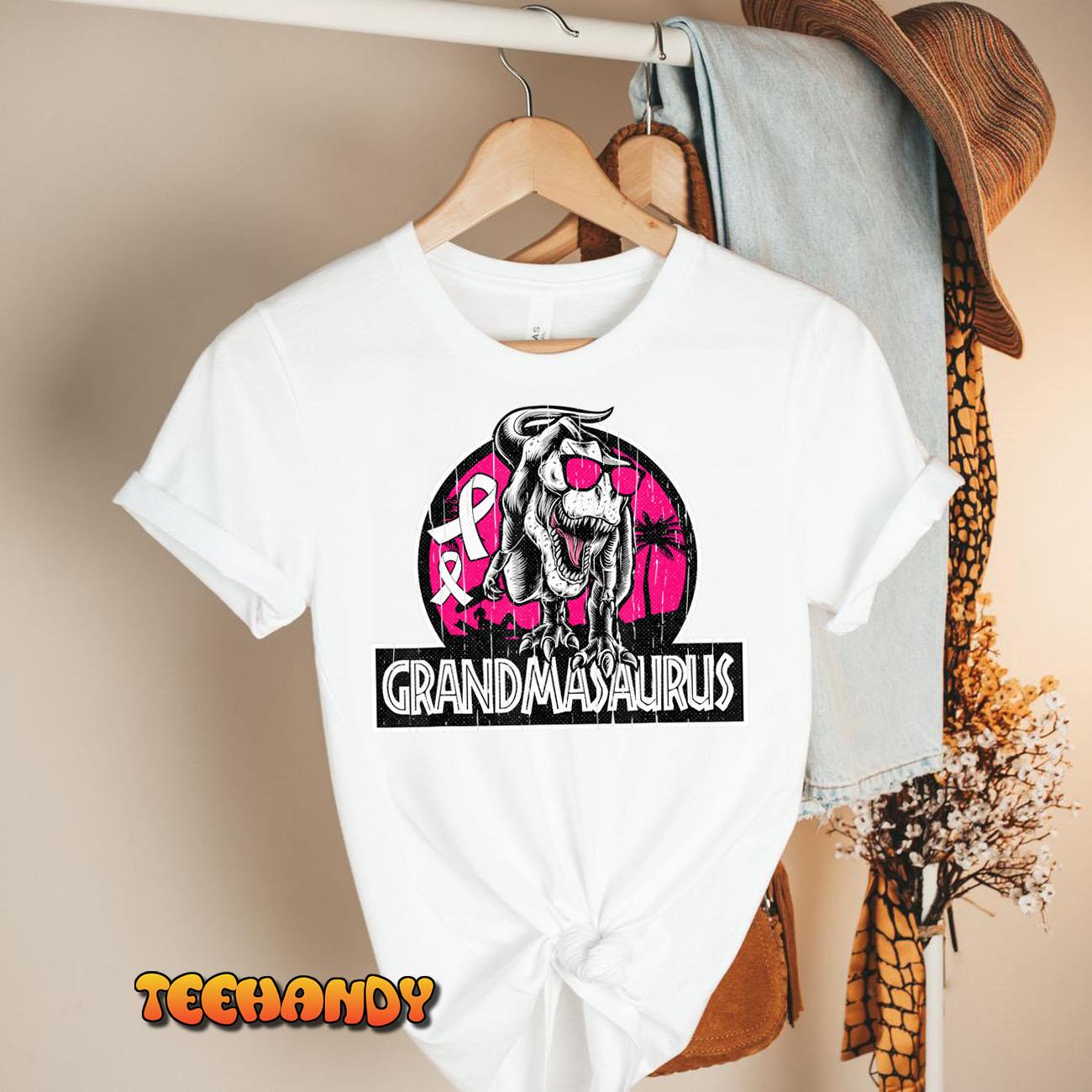 Grandma-Saurus Breast Cancer Awareness Cool T-Rex Warrior Classic Shirt