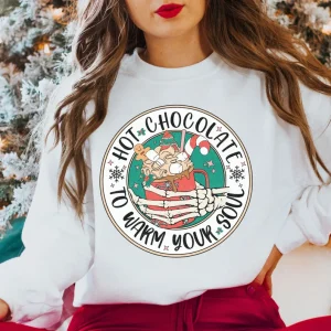 Hot Chocolate to Warm Your Soul Skeleton Christmas 2022 Shirt
