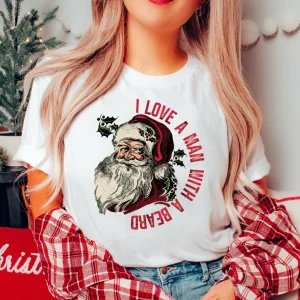 I Love Man With A Beard Christmas 2022 shirt