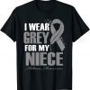 I Wear Grey For My Niece Asthma Awareness Feather 2022 Shirt