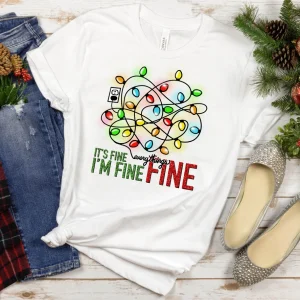 Im Fine Its Fine Everything Is Fine Christmas 2022 Shirt
