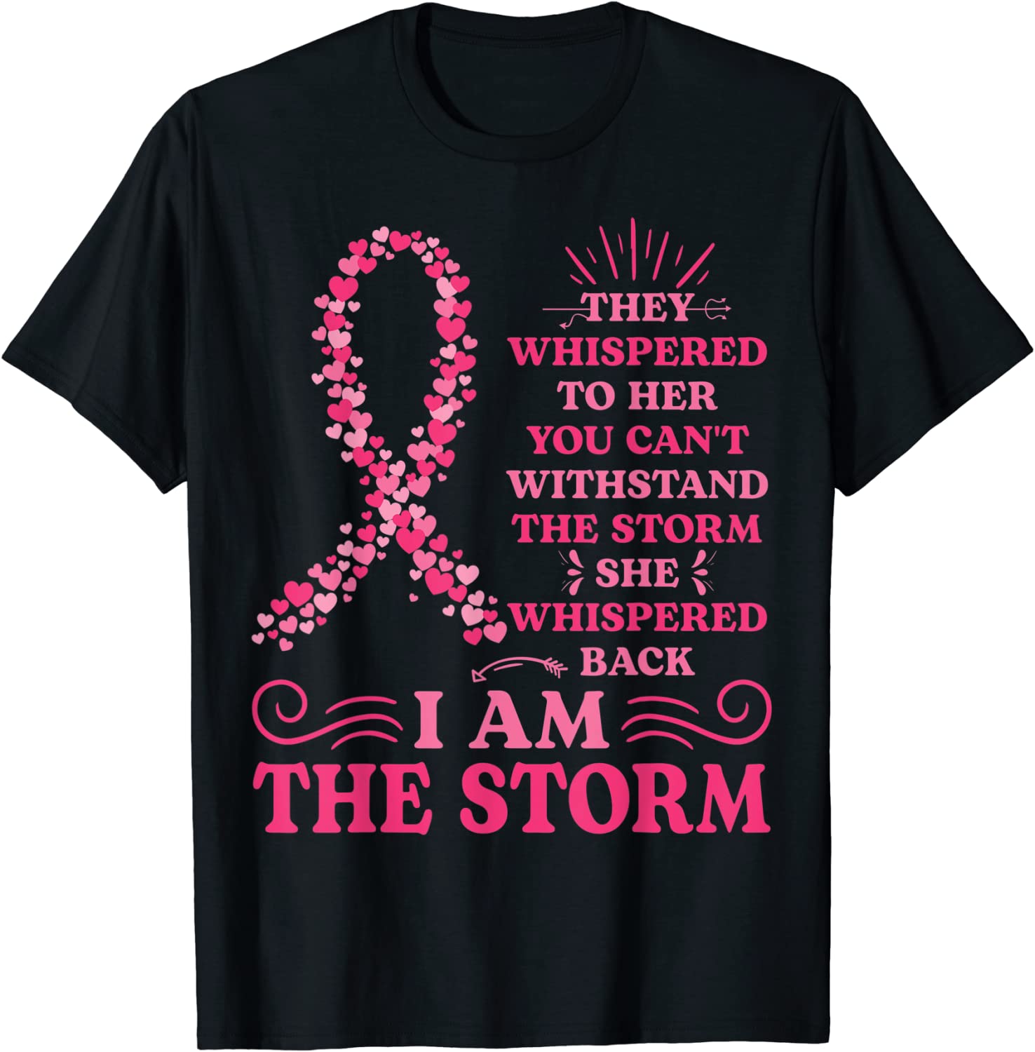 I'm The Storm Warrior Pink Ribbon Women Breast Cancer 2022 Shirt
