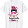 In October We Wear Pink Messy Bun Breast Cancer Awareness 2022 Shirt