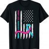 Infant Loss Awareness Flag American Pink And Blue Ribbon 2022 Shirt