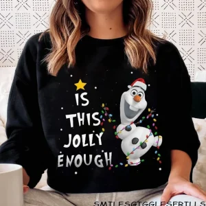 Is This Jolly Enough Olaf Christmas 2022 Shirt