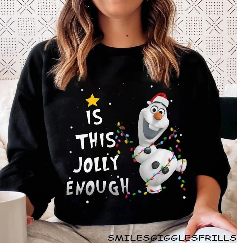 Is This Jolly Enough Olaf Christmas 2022 Shirt