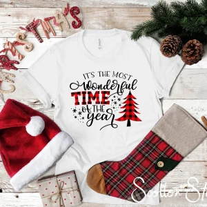It's The Most Wonderful Time of the Year Plaid Tree Christmas Classic Shirt