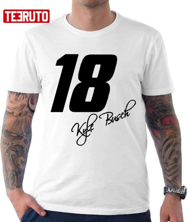 Kyle Busch 18 With Signature 2022 shirt - Teeducks