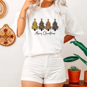 Leopard Christmas Trees T-Shirt