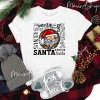 Leopard Santa Typography Team Santa Claus 2022 Shirt