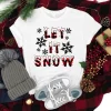 Let It Snow Buffalo Plaid Christmas Classic Shirt