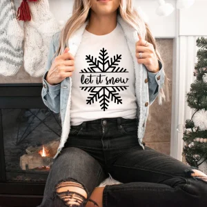Let It Snow Christmas Snowflake Classic Shirt
