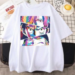 Sanji Luffy Zoro Colorful Painting One Piece Anime 2022 Shirt