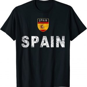 Spain Soccer Fans Jersey Spainish Flag Football Lovers Classic Shirt