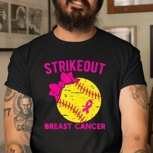 Strike Out Breast Cancer Awareness Vintage Softball Fighters Classic Shirt