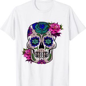 Sugar Skull Day Of The Dead Cool Bone Head Skulls Classic Shirt