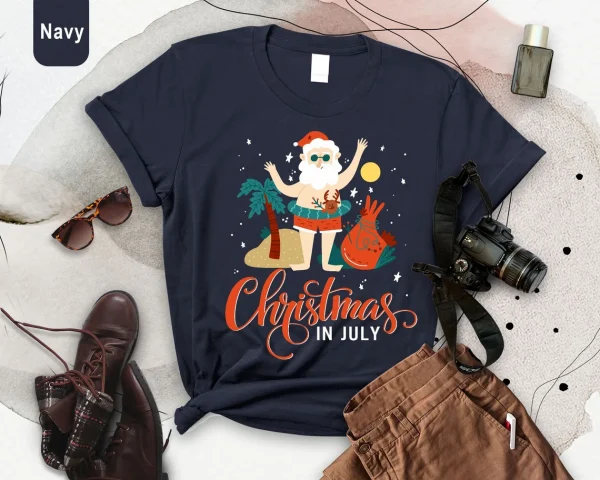 Summer Xmas Lighting Reindeer Christmas In July 2022 Shirt