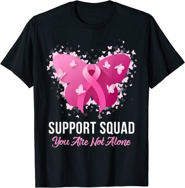 Support Squad Breast Cancer Awareness Pink Ribbon Butterfly 2022 Shirt