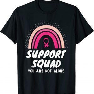 Support squad breast cancer Awareness pink ribbon rinbow 2022 Shirt