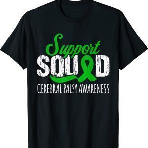 Support squad cerebral palsy Awareness green ribbon Classic Shirt