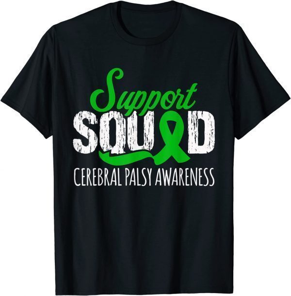 Support squad cerebral palsy Awareness green ribbon Classic Shirt