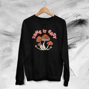 Take It Easy Mushroom Custom Plant Gardening Botanical Mushroom Nature Lover Hippie 2022 Shirt