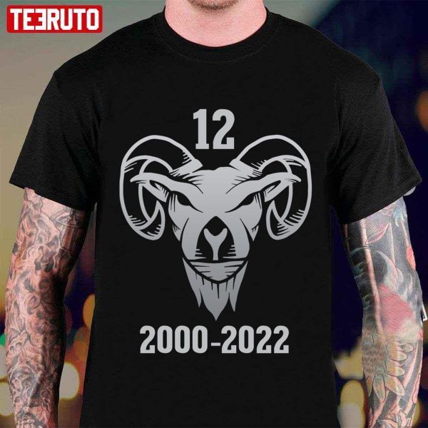 The Goat Retired No 12 2000-2022 Tom Brady 2022 shirt