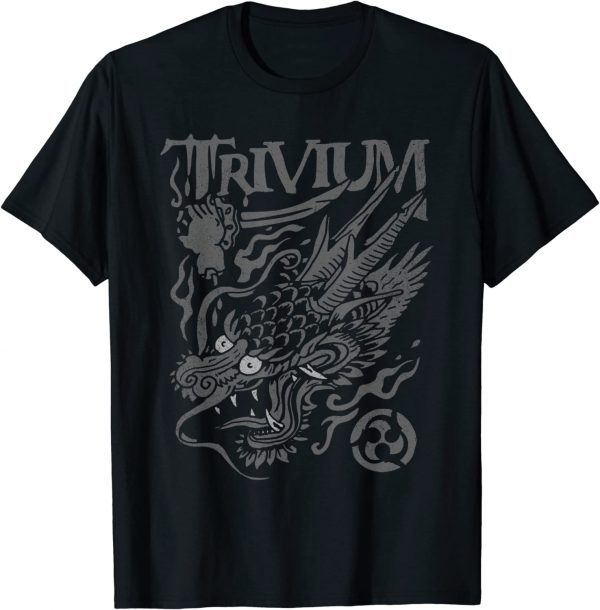 Trivium Screaming Dragon Black and White Classic Shirt